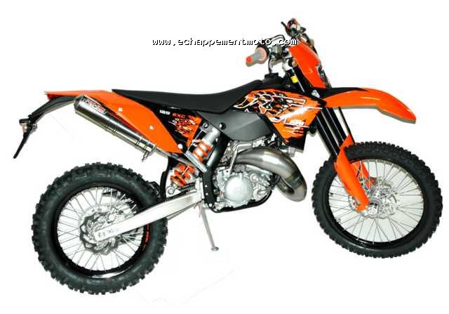 ECHAPPEMENT MOTO CROSS NINJA POT PROGUN KTM 125 EXC + SILENCIEUX ALU POLI